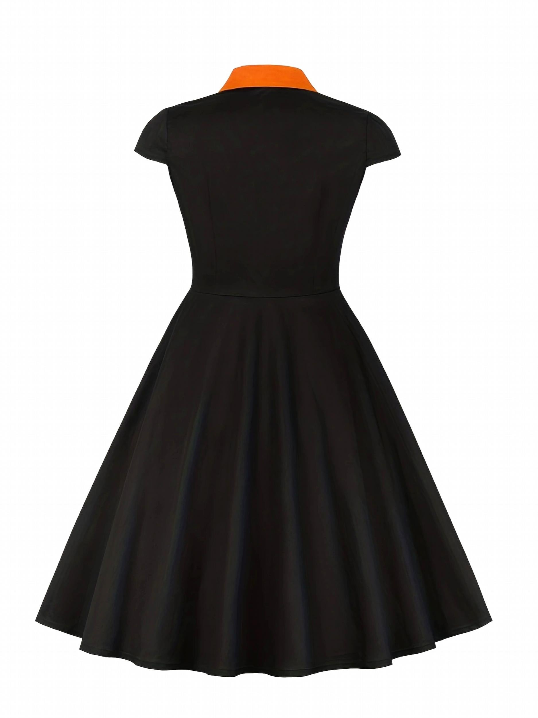 Colorblock Shirt Dress
