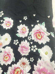 Floral Split Lapel Open Front Blazer Long Sleeve Slim Fit