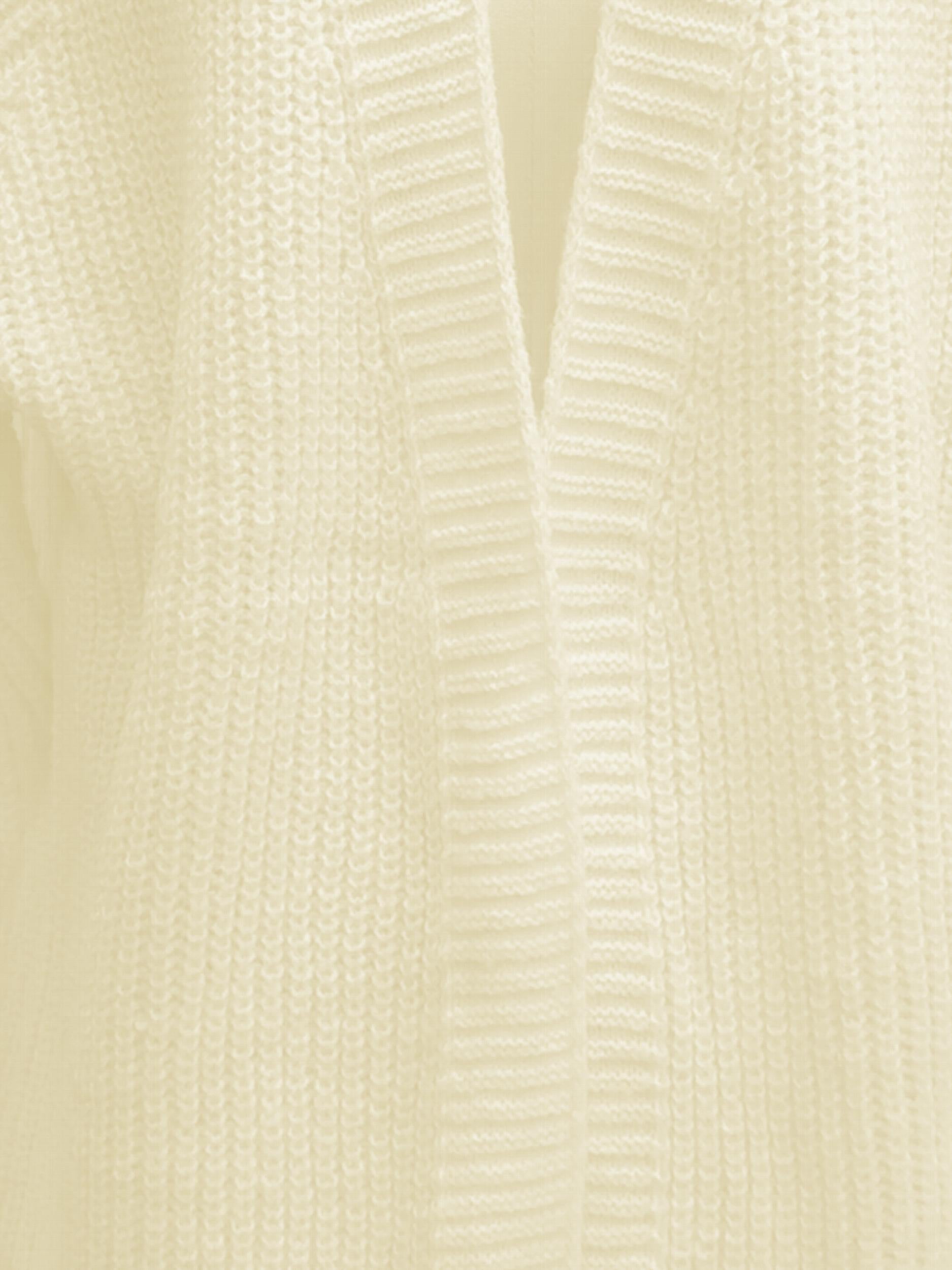 Casual Cardigan Solid Cable Lantern Sleeve Long Cardigan