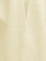 Casual Cardigan Solid Cable Lantern Sleeve Long Cardigan