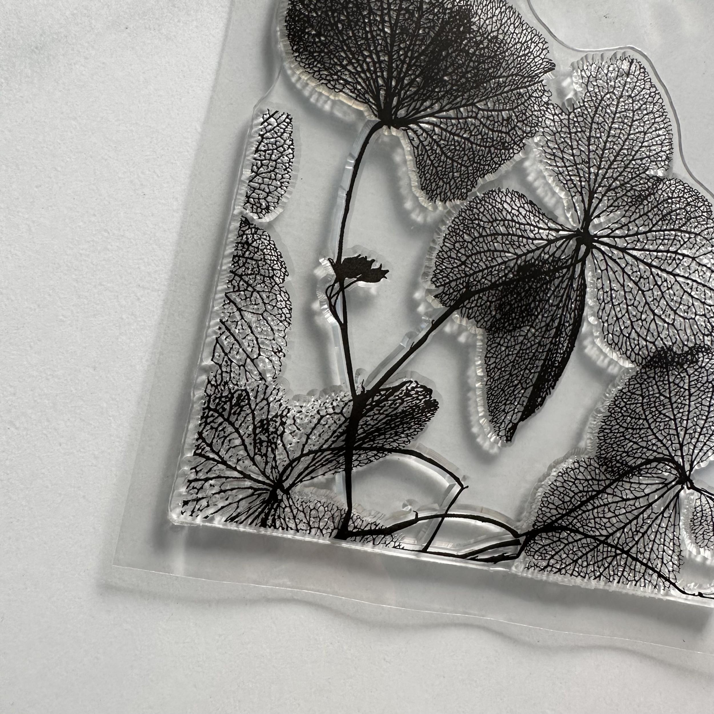 Leaf Background Clear Stamp for Scrapbooking