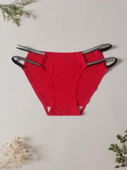 3pcs Seamless Low Waist Cut Out Panties Soft & Comfy Intimates Lingerie