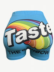Funny Letter Print Shorts Sexy Butt Lifting Summer Women's Clothing