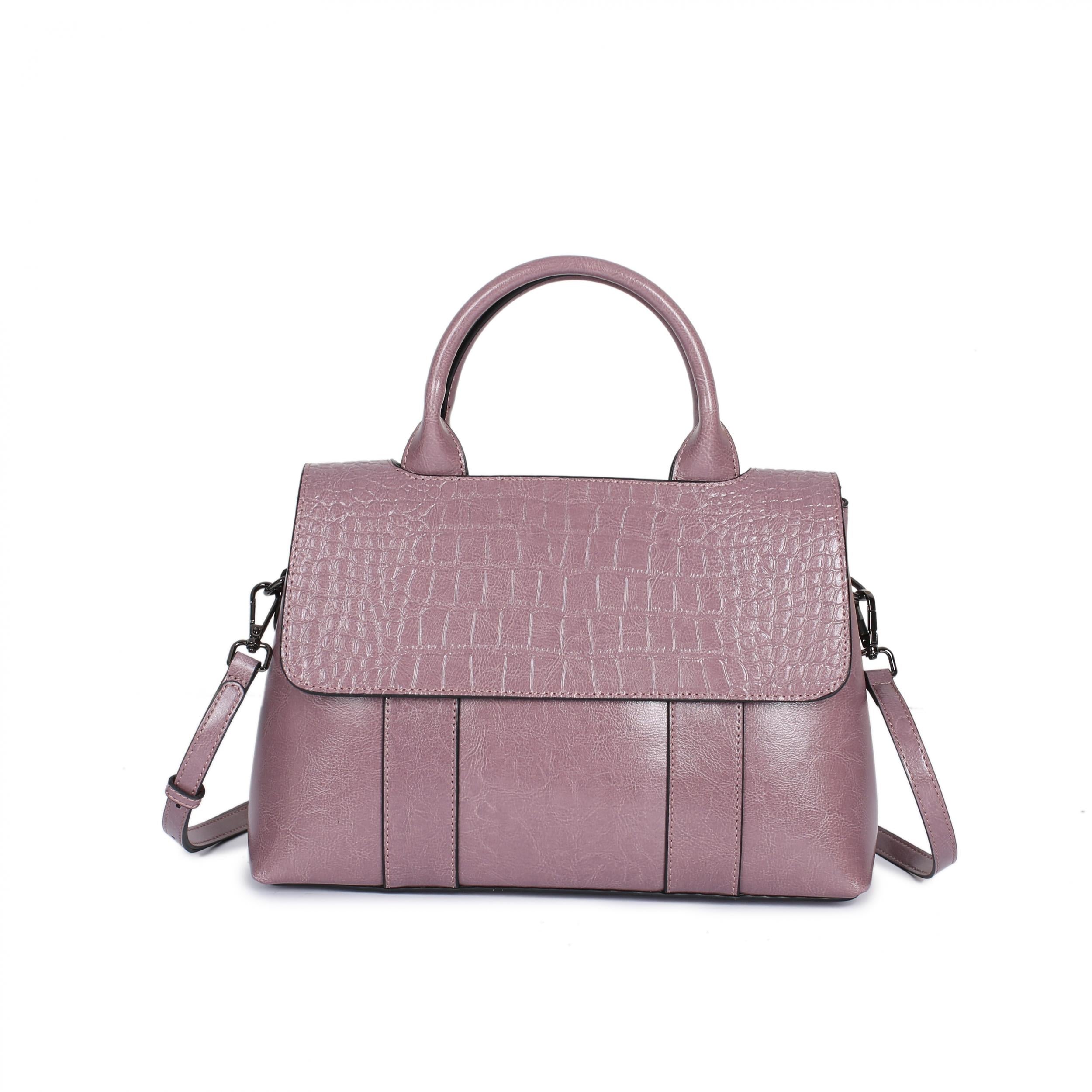 Crocodile Pattern Handbag Women Crossbody Bag Leather Satchel Purse