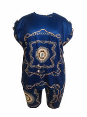 Women's Plus Baroque Print Pin Detail Top & Shorts Set