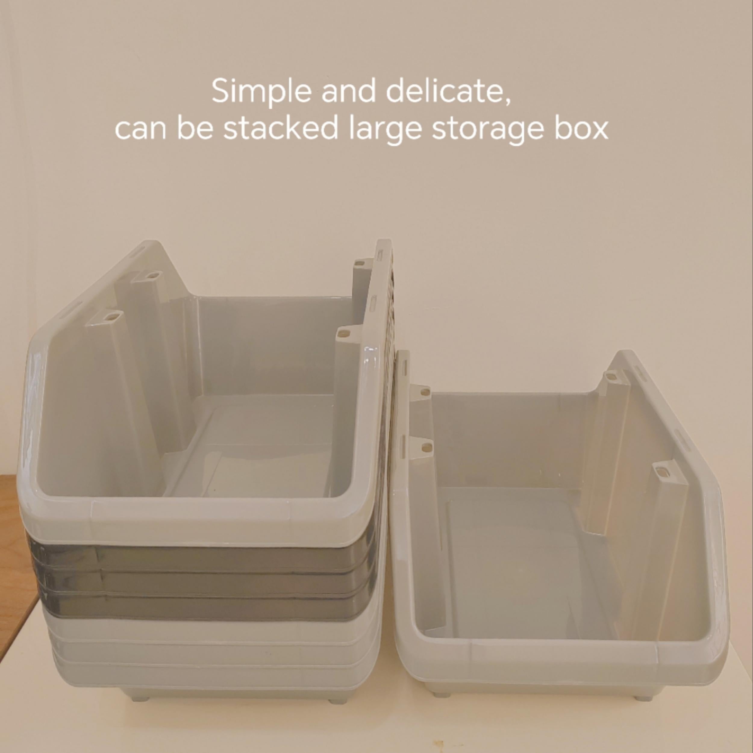 Large Stackable Storage Box Desk Organizer Room Decor Home Decor Kitchen Acce