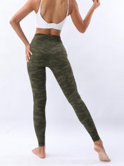 High Waist Camo Yoga Leggings with Pocket