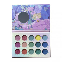 15-Color Eyeshadow Palette Hot Pink Shimmer Matte Pearly