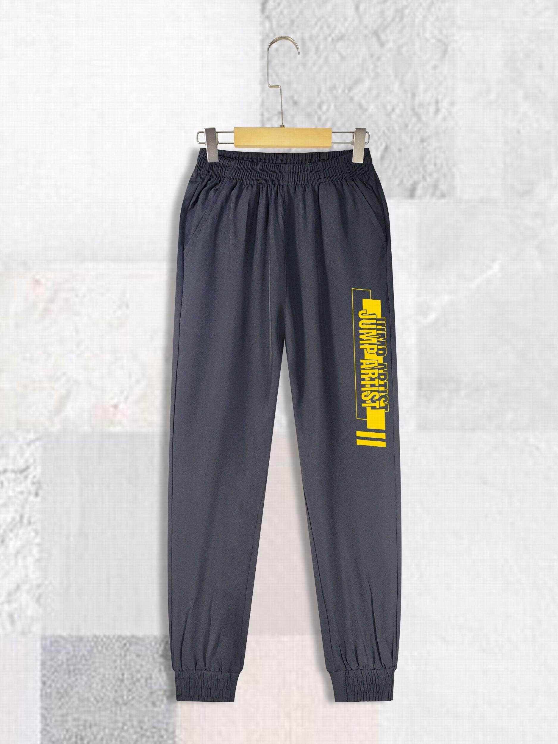 DREAMS Letter Print Boys Casual Long Pants