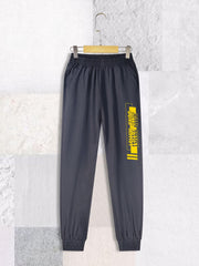 DREAMS Letter Print Boys Casual Long Pants