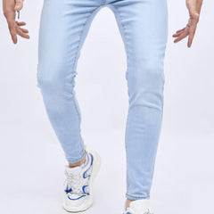 Mens Slim Fit Stretch Denim Jeans Spring Summer