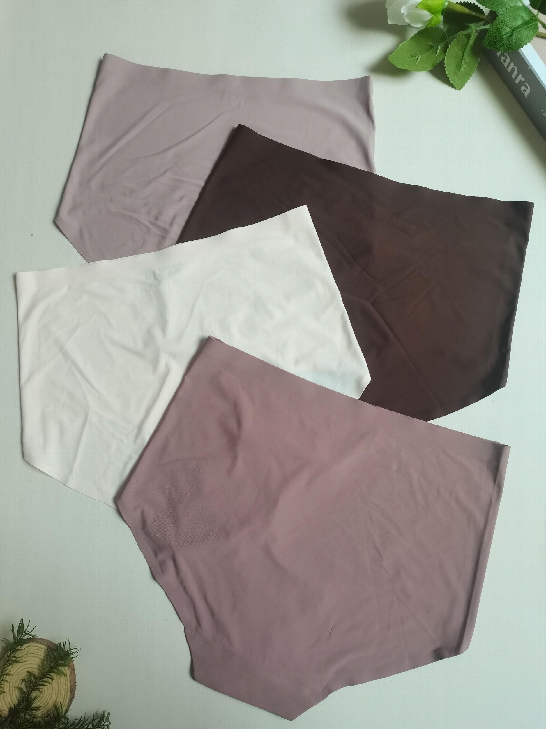 4pcs Mixed High Waist Briefs Soft & Comfy Stretchy Intimates Panties