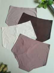 4pcs Mixed High Waist Briefs Soft & Comfy Stretchy Intimates Panties