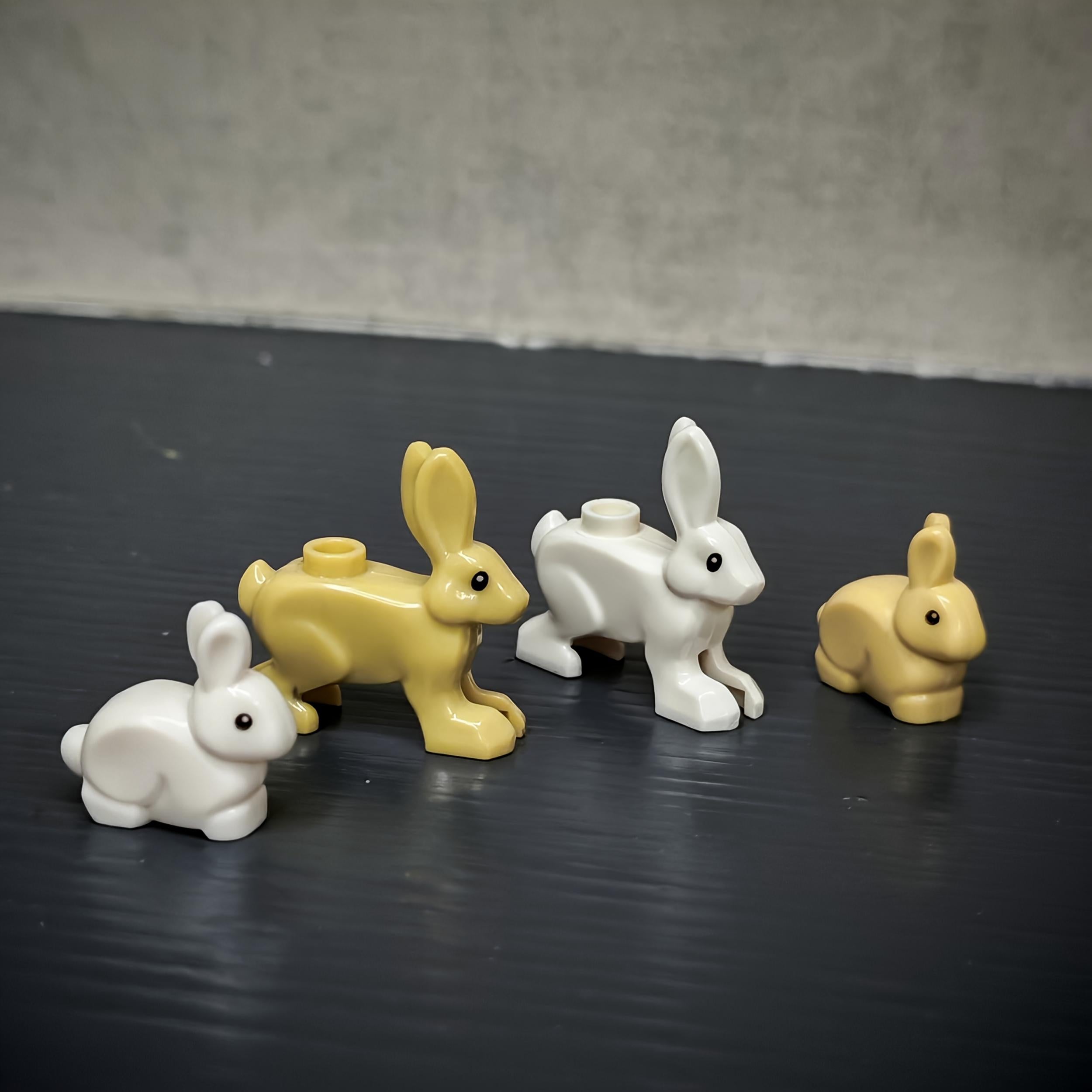 4pcs Rabbit Shaped Building Blocks Set, Animal Farm Theme for Kids 6-8 Years