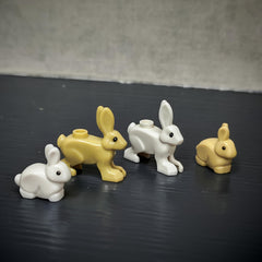 4pcs Rabbit Shaped Building Blocks Set, Animal Farm Theme for Kids 6-8 Years