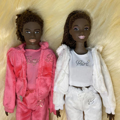 Male Female Doll Clothes Velvet Sportswear Set Halloween Gift