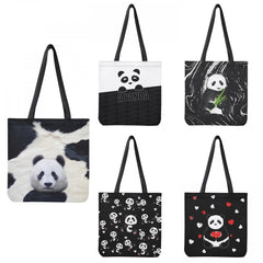 Chinese Giant Panda Reusable Bulk Shopping Bag Double Sided Print