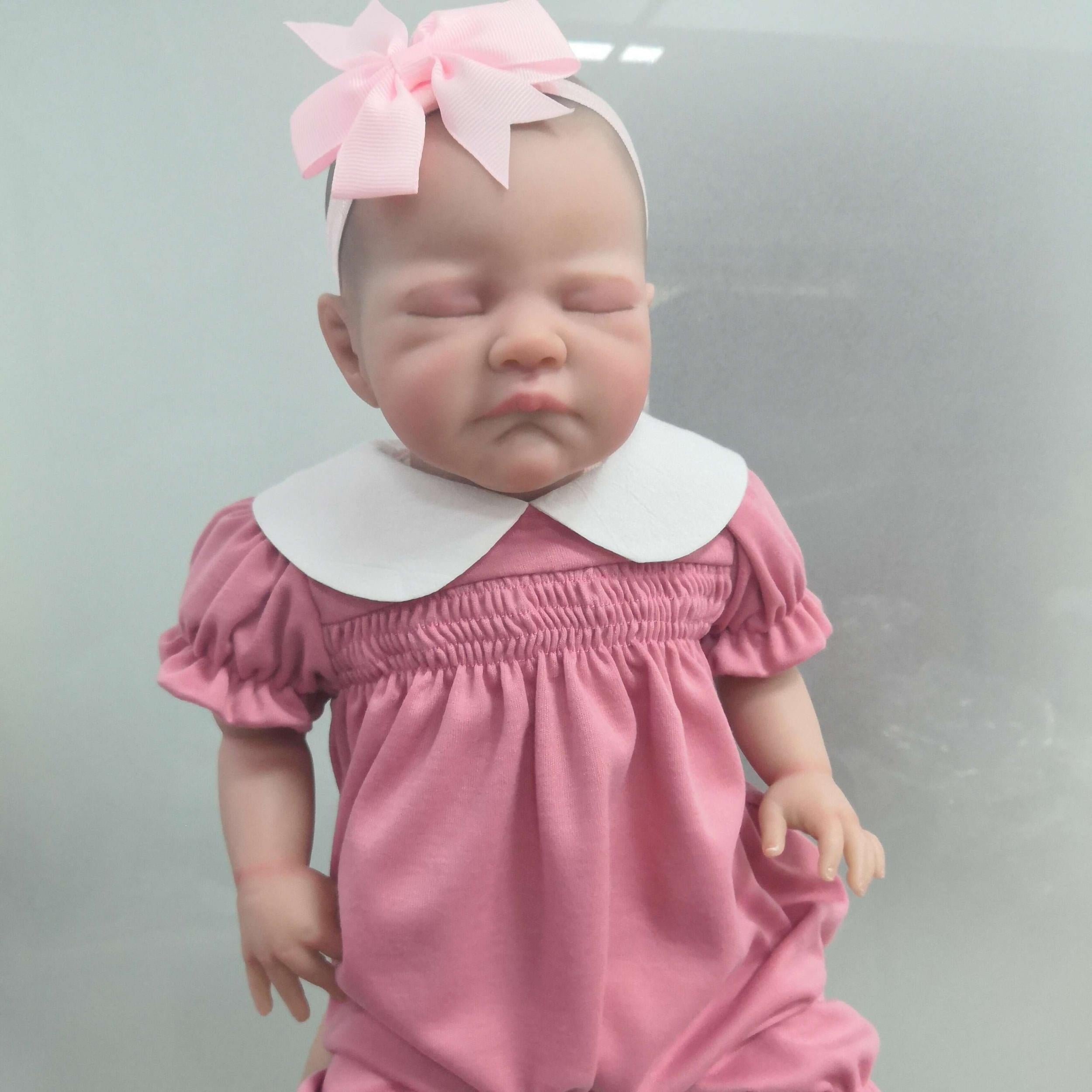 20 Reborn Baby Doll Hand Drawn Hair Soft Touch 3D Skin Lifelike