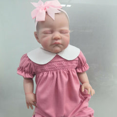 20 Reborn Baby Doll Hand Drawn Hair Soft Touch 3D Skin Lifelike