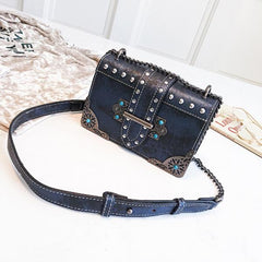 Retro Lock Small Bag Women's Chain Shoulder Bag Messenger Bag