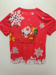 Christmas Santa Claus Snowflake Print Men's Graphic T-shirt