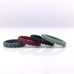4 Pack Casual Silicone Rings for Women and Men