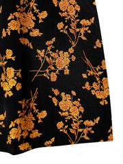 Floral Print Scalloped Dress Sleeveless Summer Casual