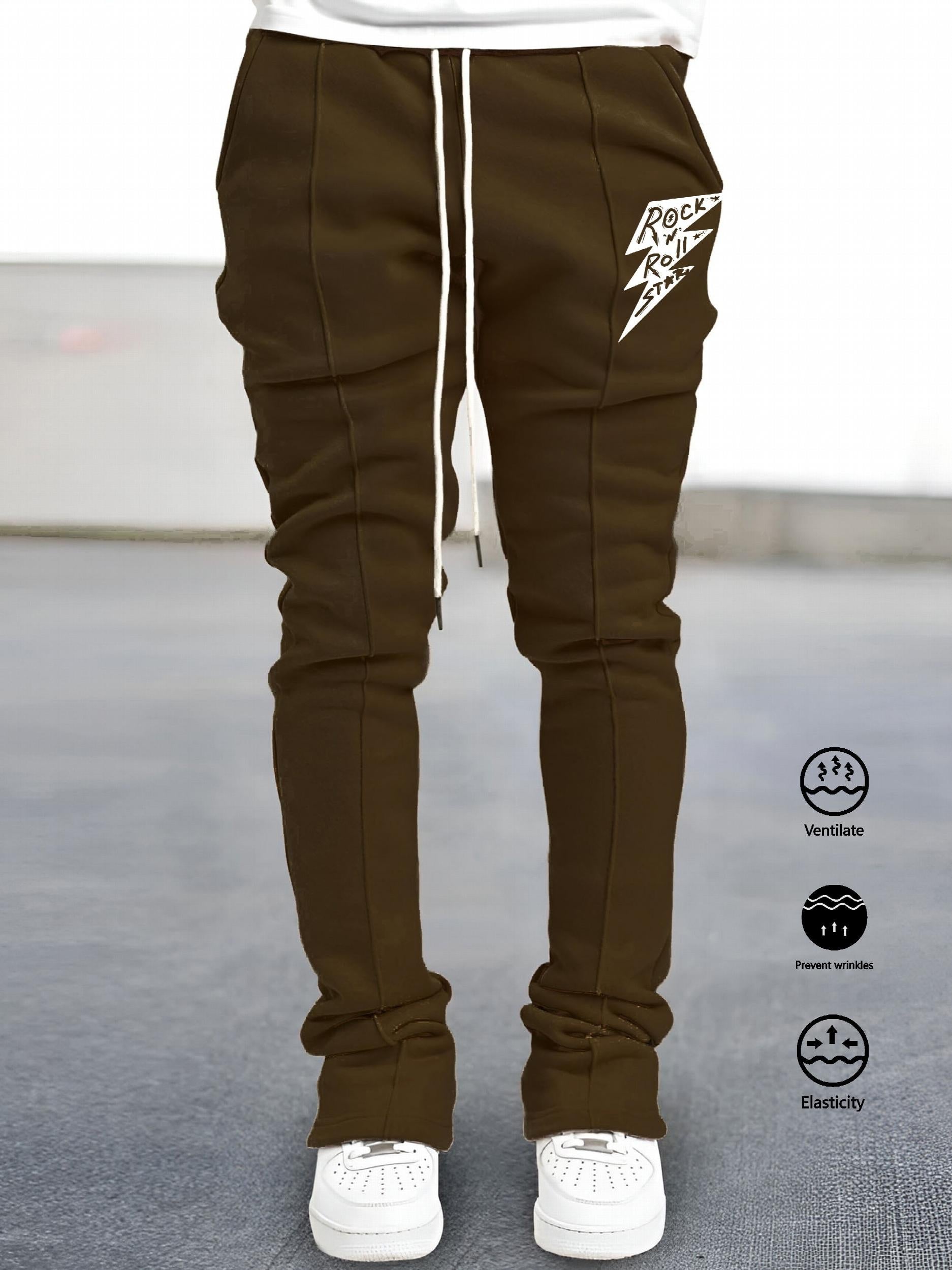 Men's Bell Bottomed Pants Casual Stretch Hip Hop Joggers