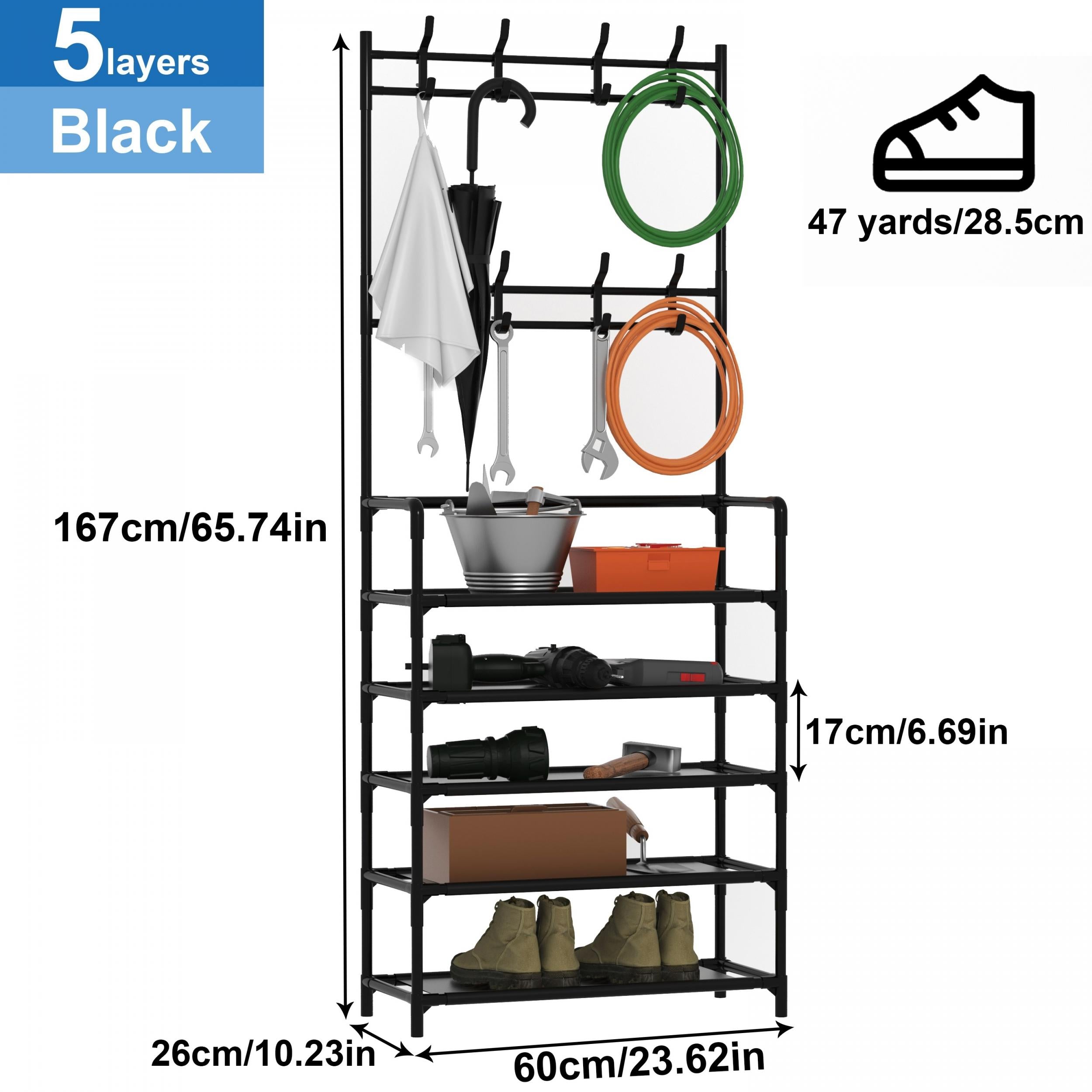Standing Coat Rack Shoes Garment Clothes Hat Coat Rack 4 5 Layers