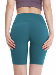 High Waist Yoga Shorts with Pocket for Women