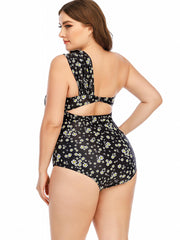 Ditsy Floral One Shoulder Swimsuit