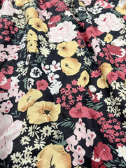 Floral Print V Neck Mini Dress