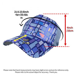 Casual Sequin Mesh Stitching Hat Sun Protection Comfortable Breathable Hat