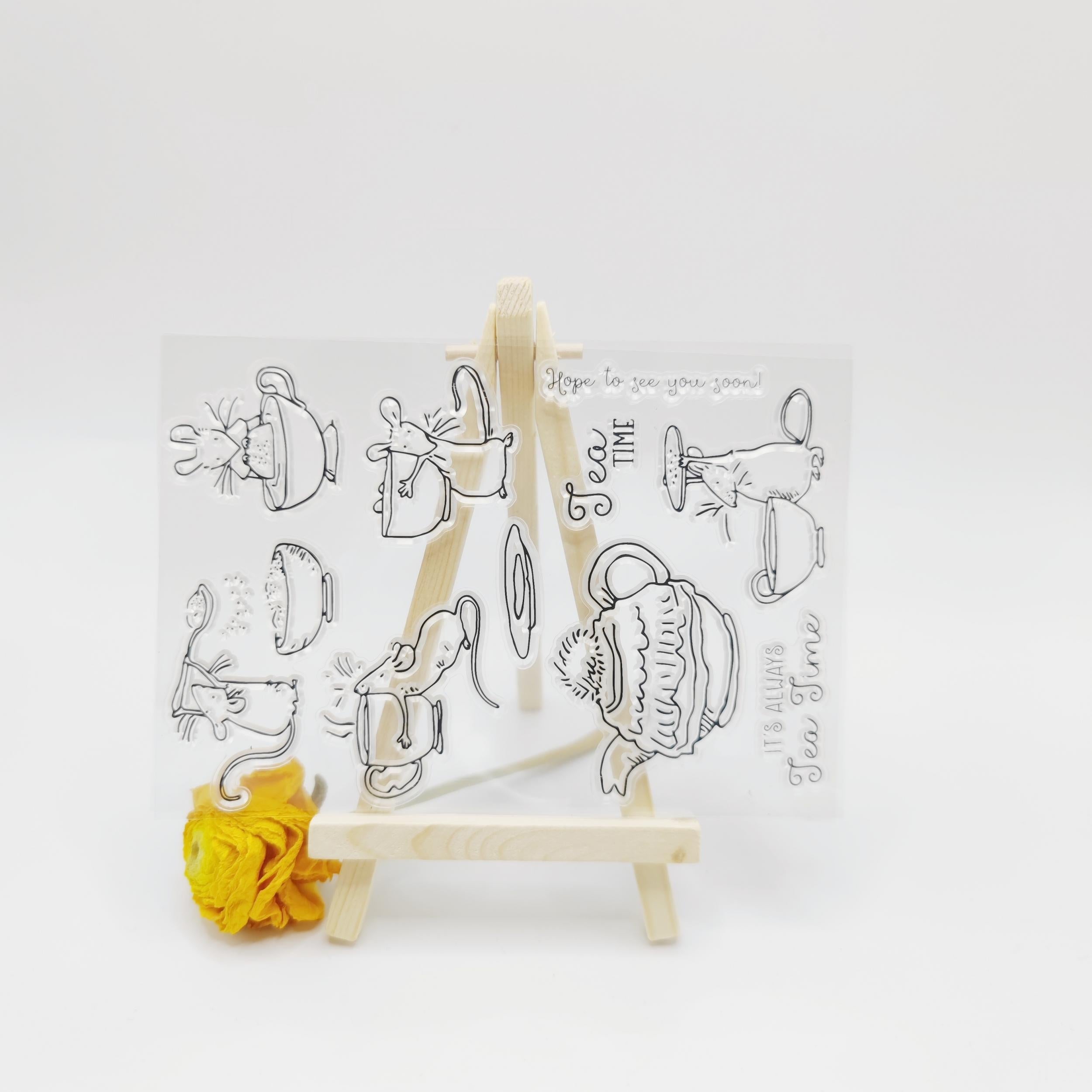 Creative Mouse Seal Stamp DIY Silicone Transparent Stamp Birthday Gift
