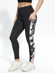 Camo High Stretch Yoga Pants Slim Fit With Pocket