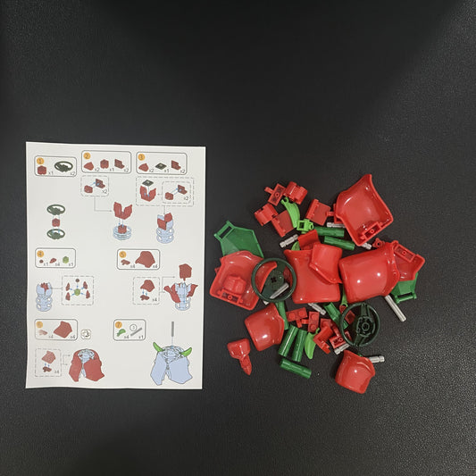 DIY Building Block Roses Red Tabletop Decor Art for Christmas Halloween