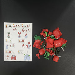 DIY Building Block Roses Red Tabletop Decor Art for Christmas Halloween