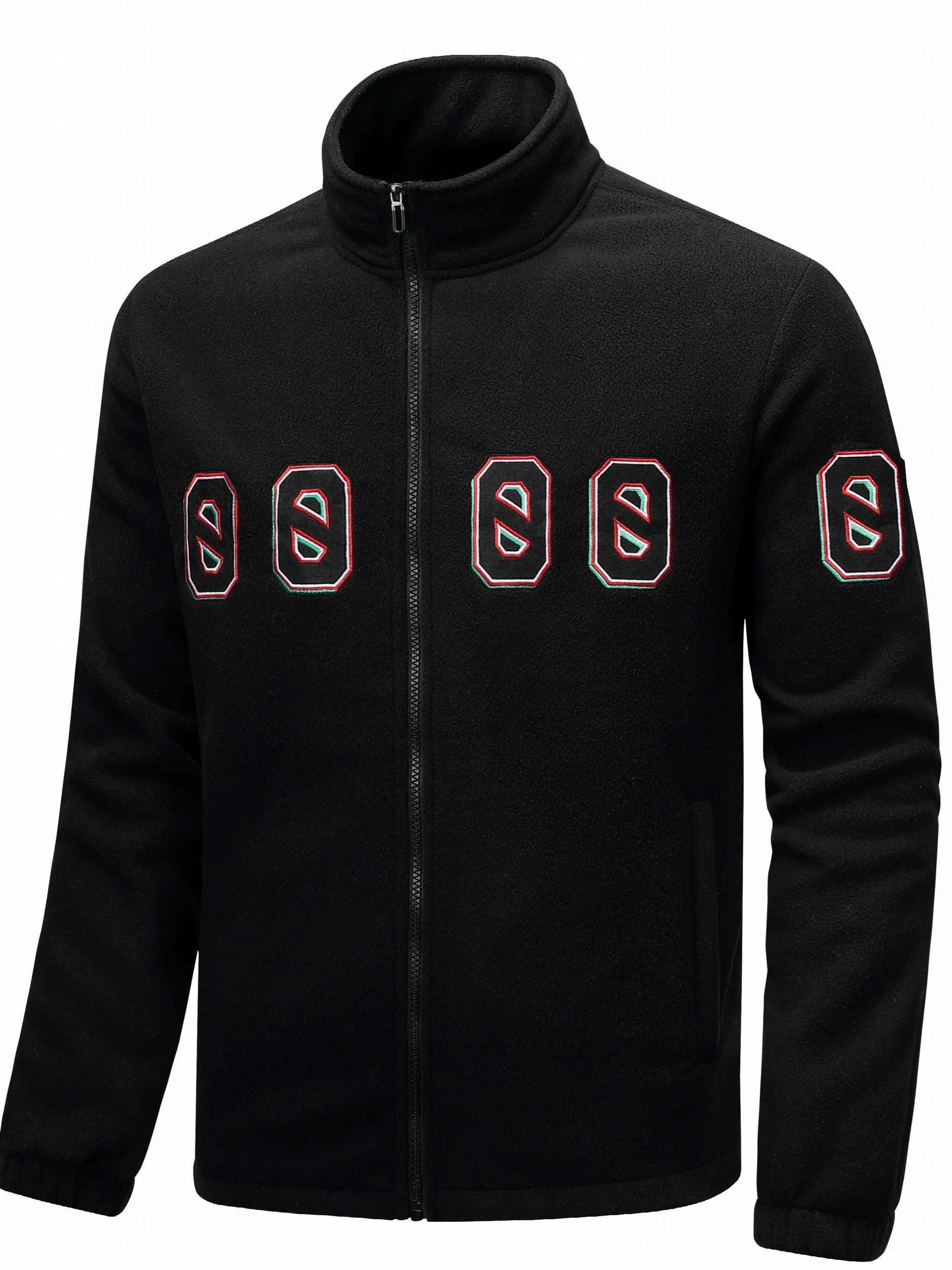 Men's Plush Fleece Jacket Zip Up Coat