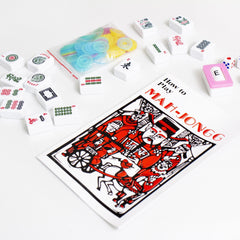 American Mahjong Set 166 Tiles All in One Rack Pushers Mahjong Games Sets