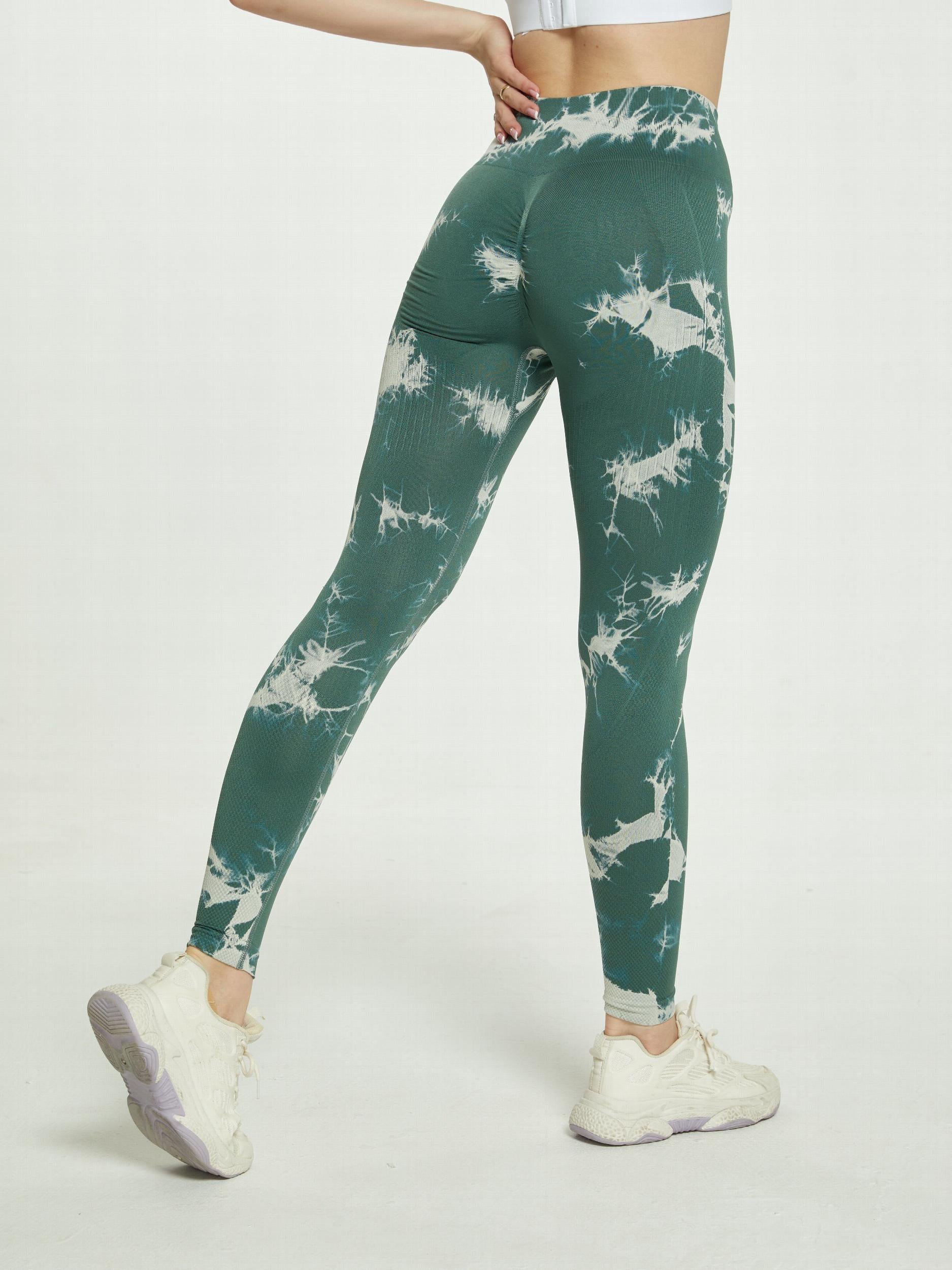 Tie Dye Slim Fit Leggings High Waist Yoga Workout Running Pants