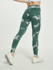 Tie Dye Slim Fit Leggings High Waist Yoga Workout Running Pants