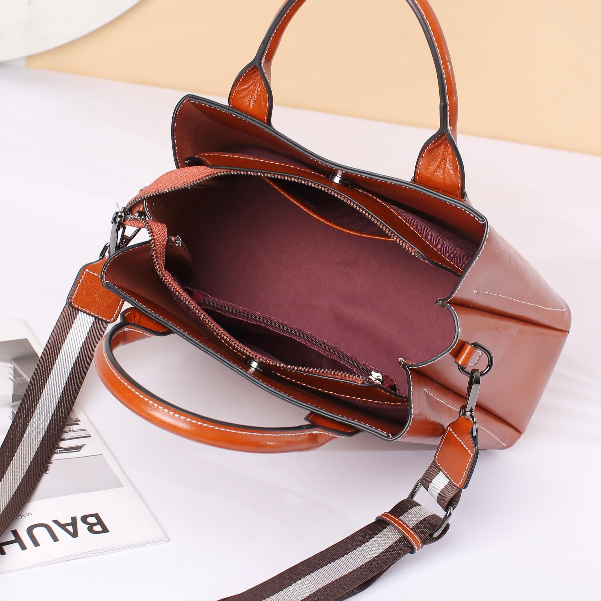 Vintage Leather Crossbody Bag & Tote