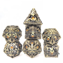 7pcs Metal Dice Set for Board Game Players