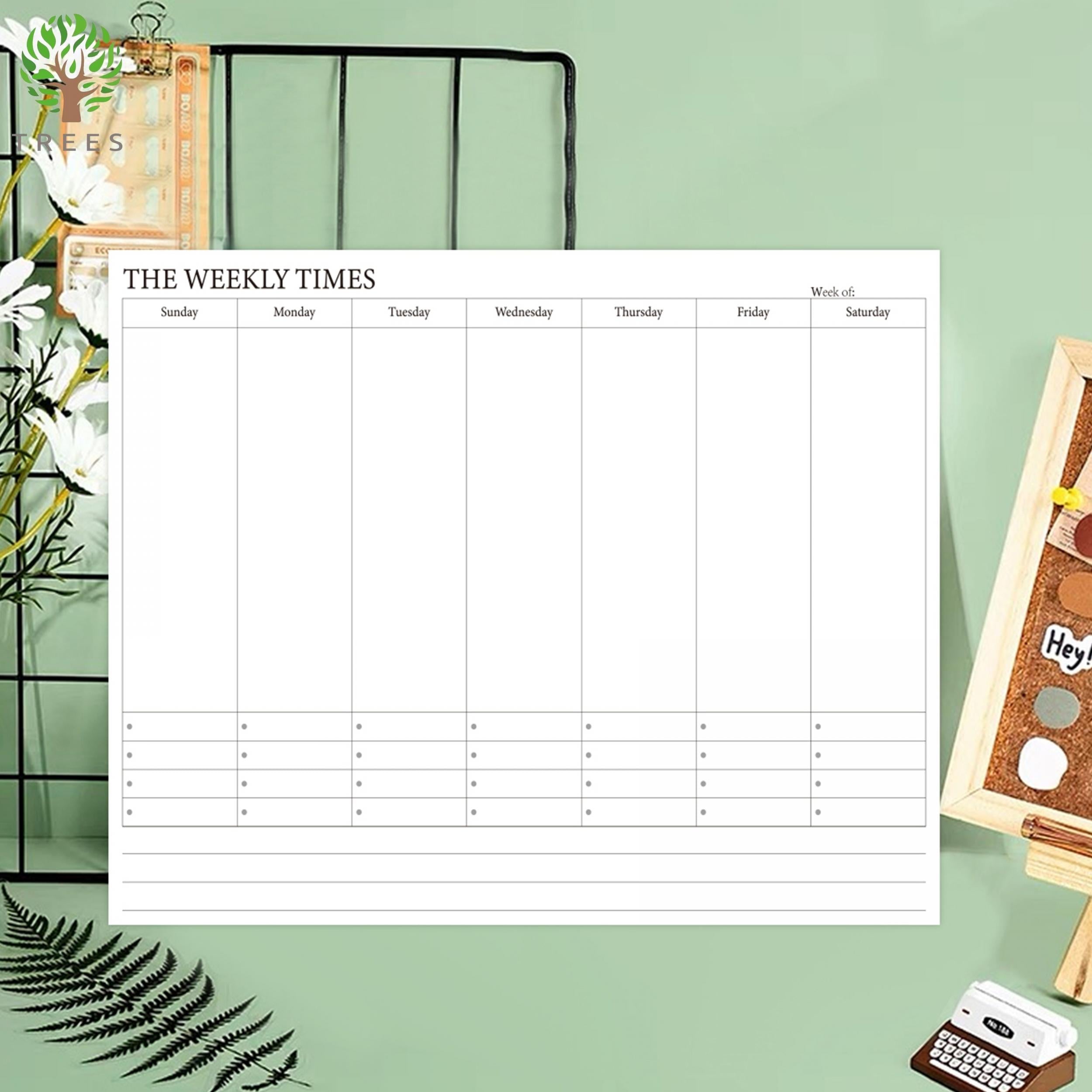 Trees 1pc Monthly Planner 27 21 Planning Pad Undated Desk Calendar