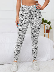 Bear Print Sports High Waist Yoga Leggings Fitness Running Workout Tight Pants