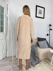 Panda Pattern NightDress Long Sleeve Pajama Dress Women's Sleepwear