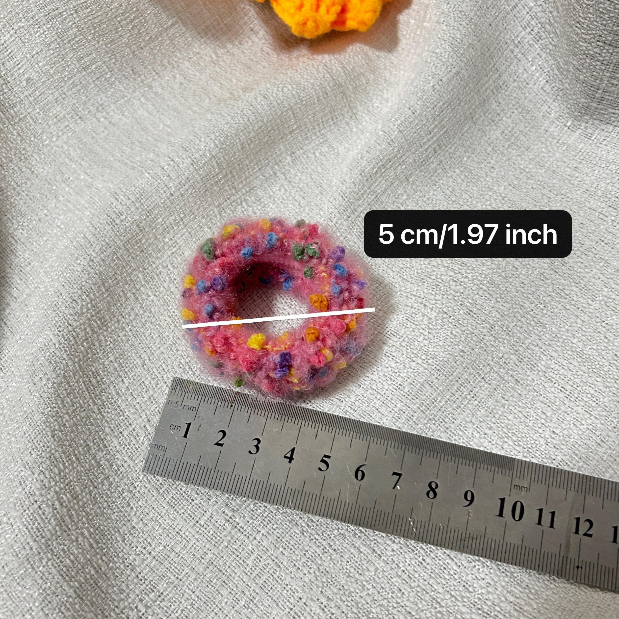 5pc Fall/Winter Plush Hair Scrunchies for Young Girls