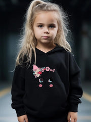 Sweet Cat Print 2pcs Girls Outfits For Sports Spring Fall Outdoor Gift