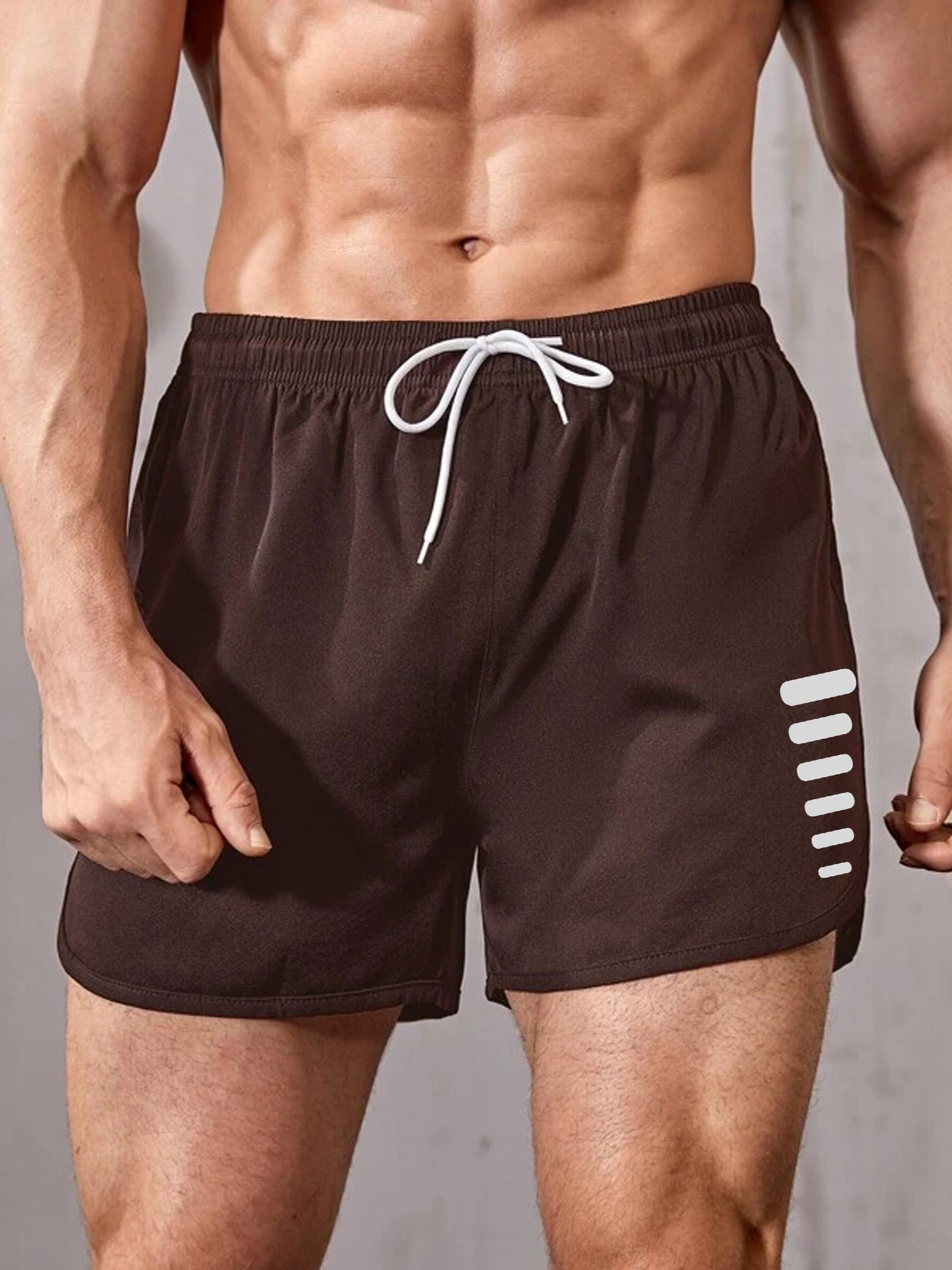 Men's Parallel Line Drawstring Shorts