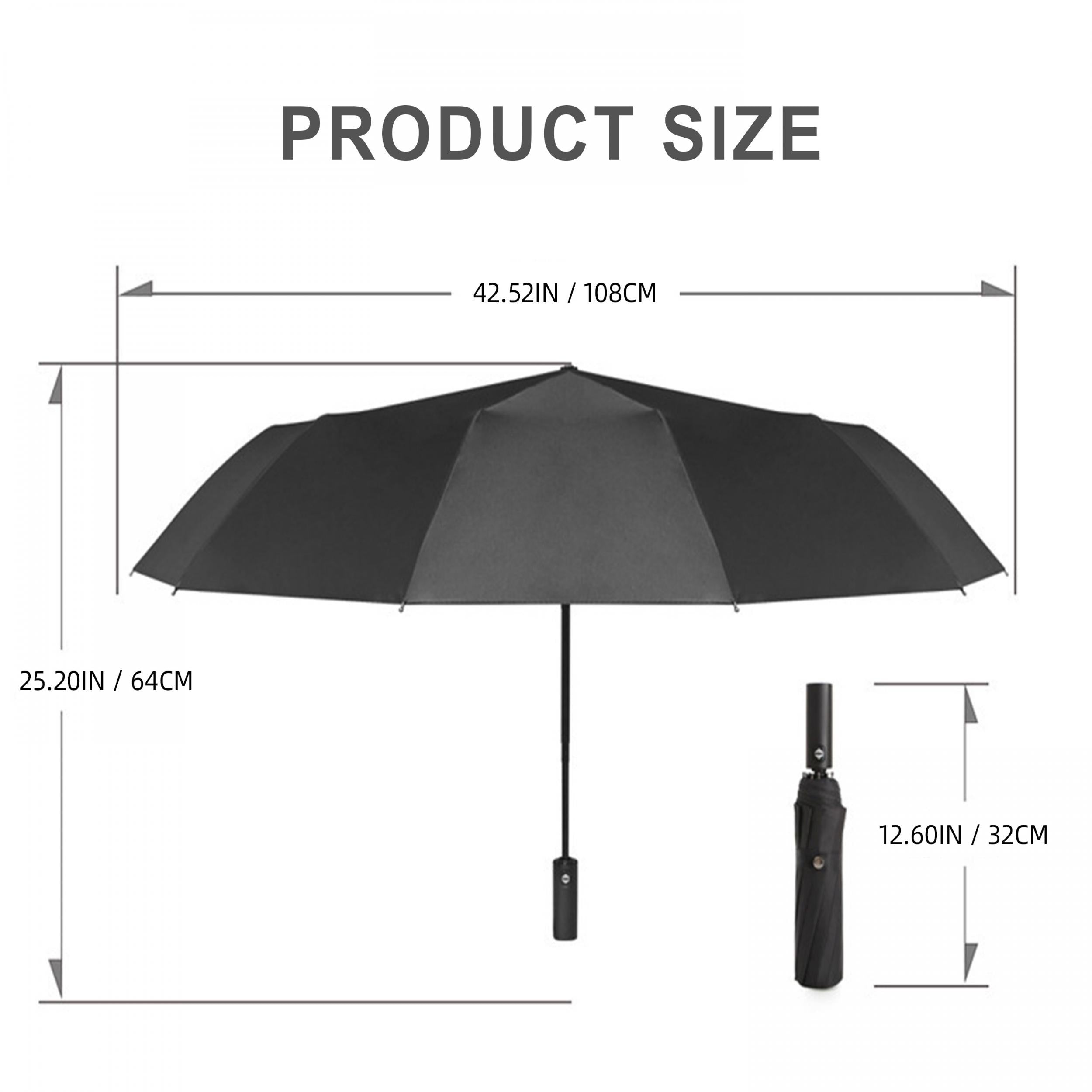 Windproof 10 Ribs Umbrella Auto Folding Compact Umbrella